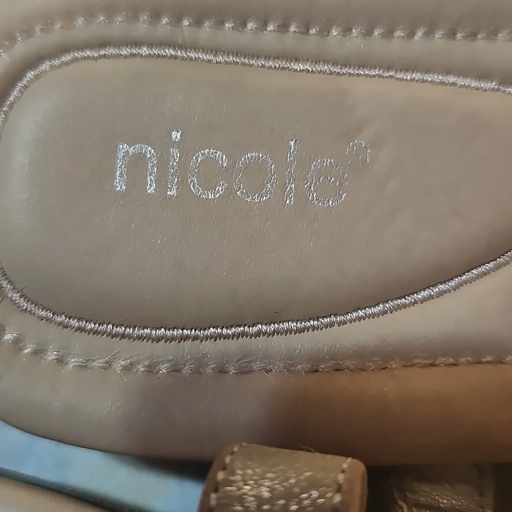 Nicole Elegant Gold Beaded Sandals